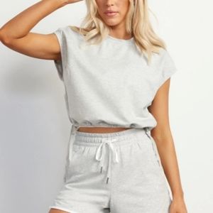 Stori Aspire Sweat Tee in dark heather gray